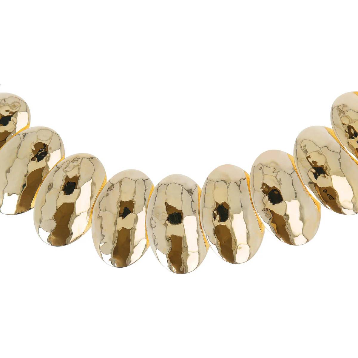 Collana Donna Etrusca Girocollo Catena Elementi Ovali Martellati WSET00321.YG